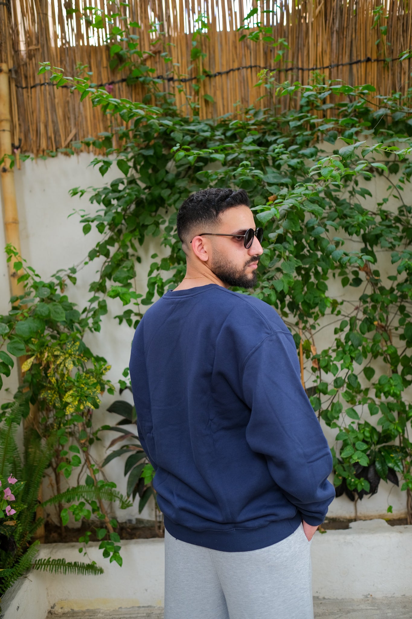 Oversized Sweatshirts - Navy Blue