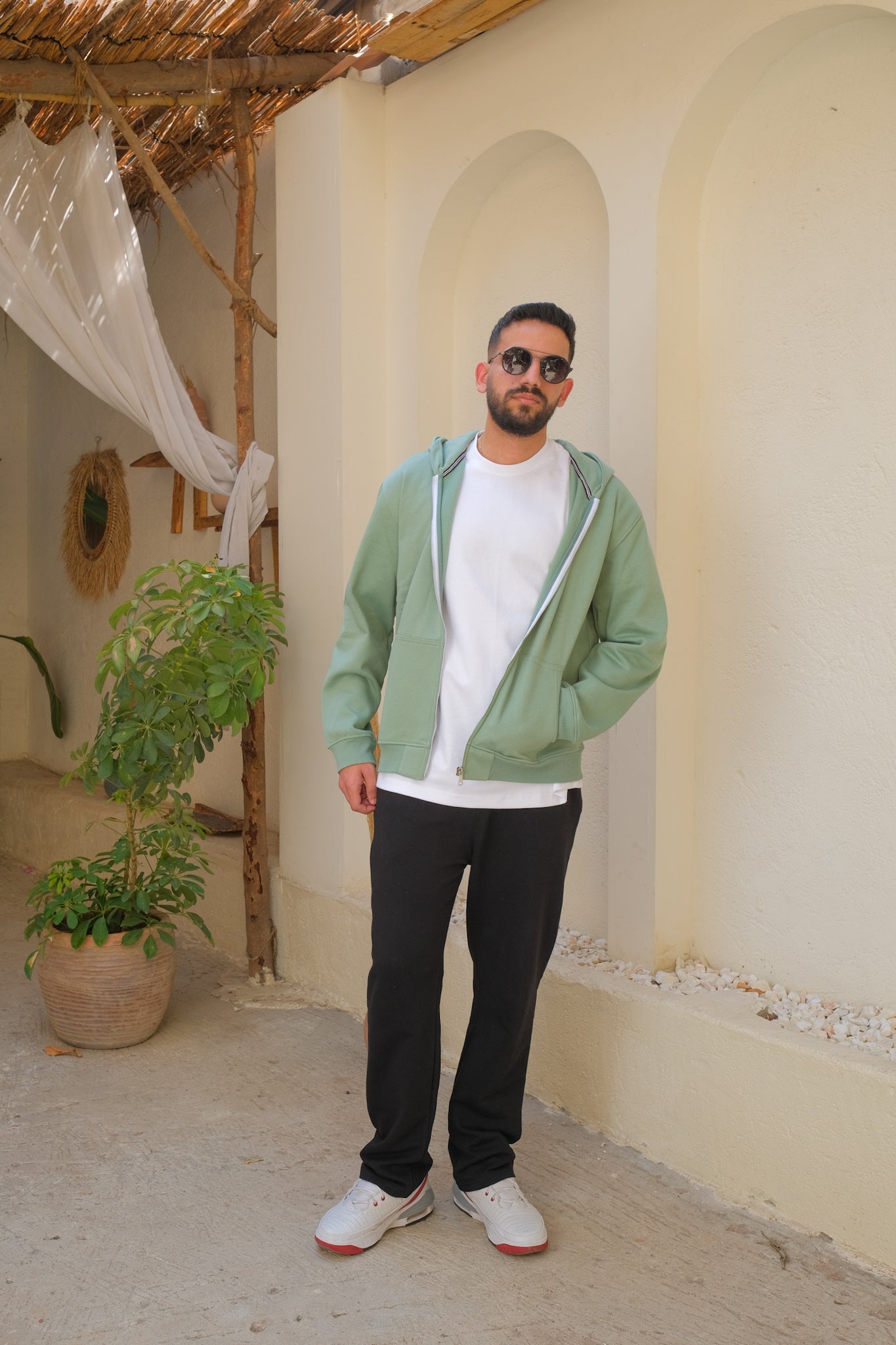 Zip-up Hoodies - Mint Green
