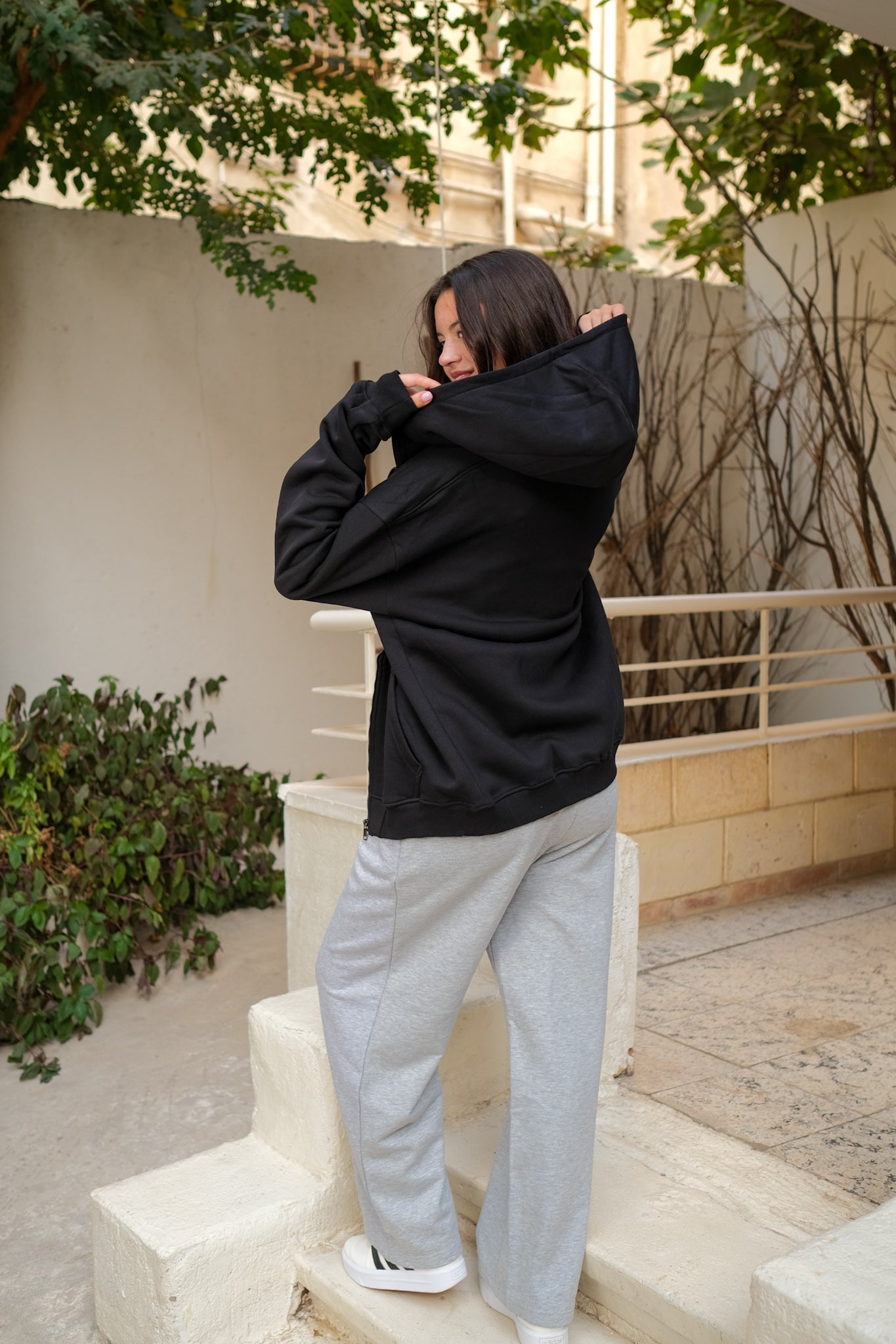 Zip-up Hoodies - Black