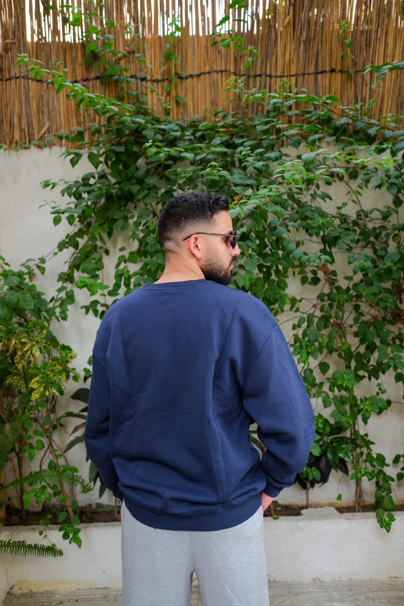 Oversized Sweatshirts - Navy Blue
