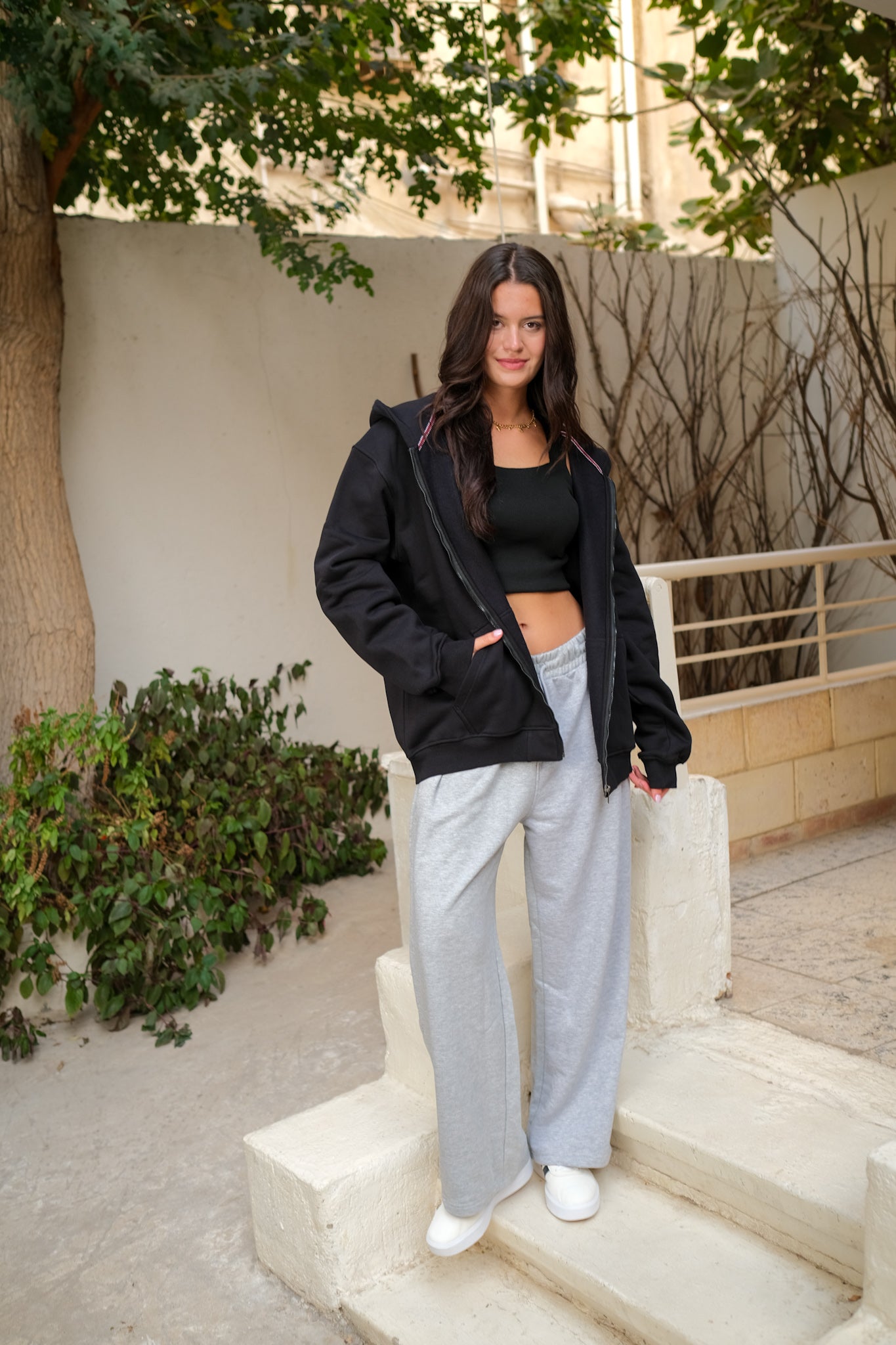 Zip-up Hoodies - Black