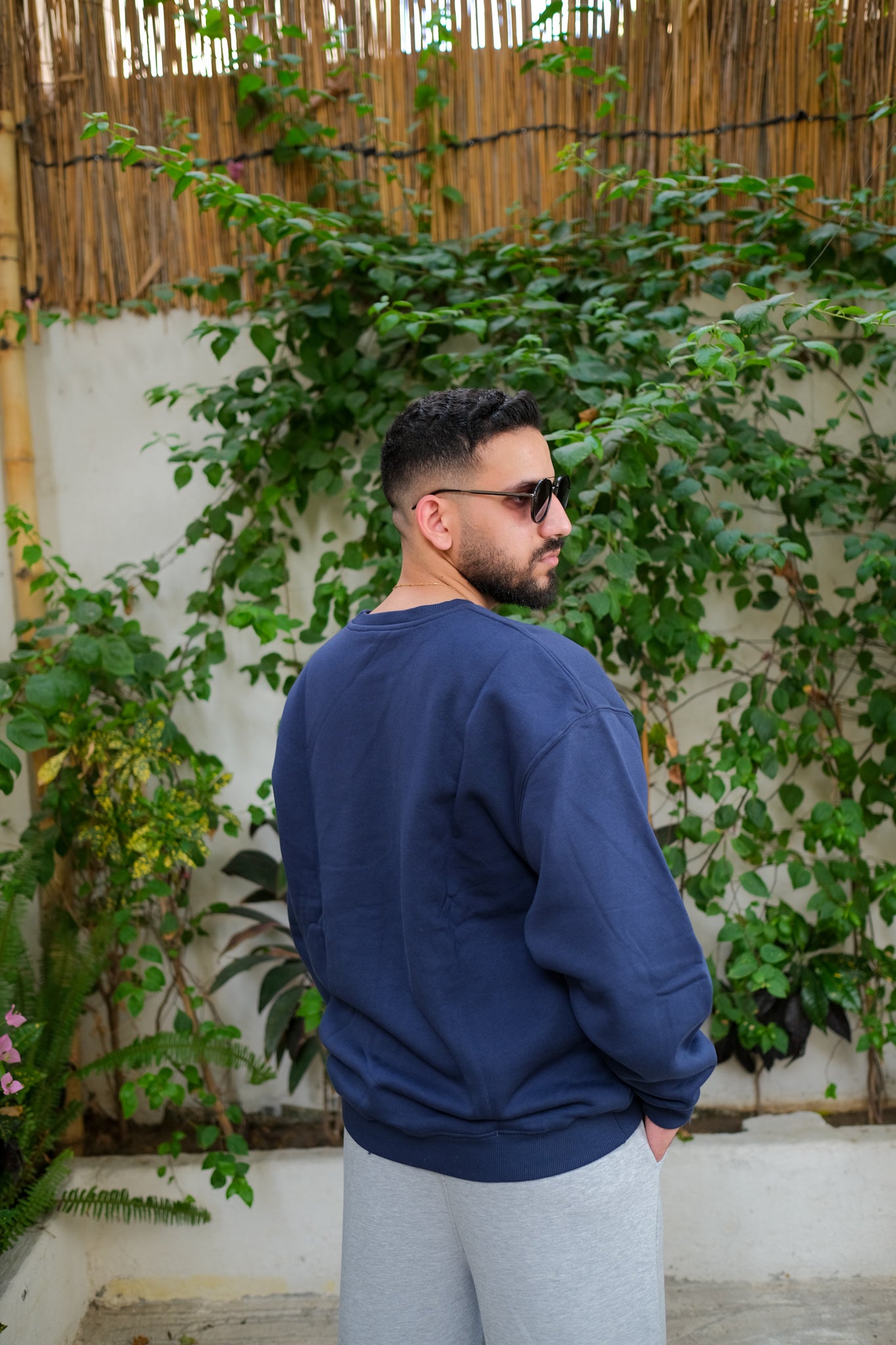 Oversized Sweatshirts - Navy Blue