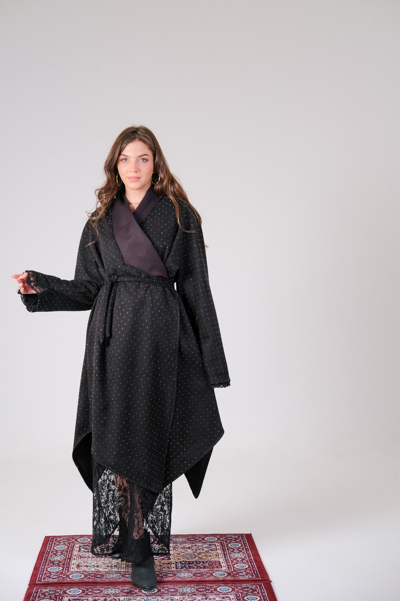 Galaxy Studded Suede Coat