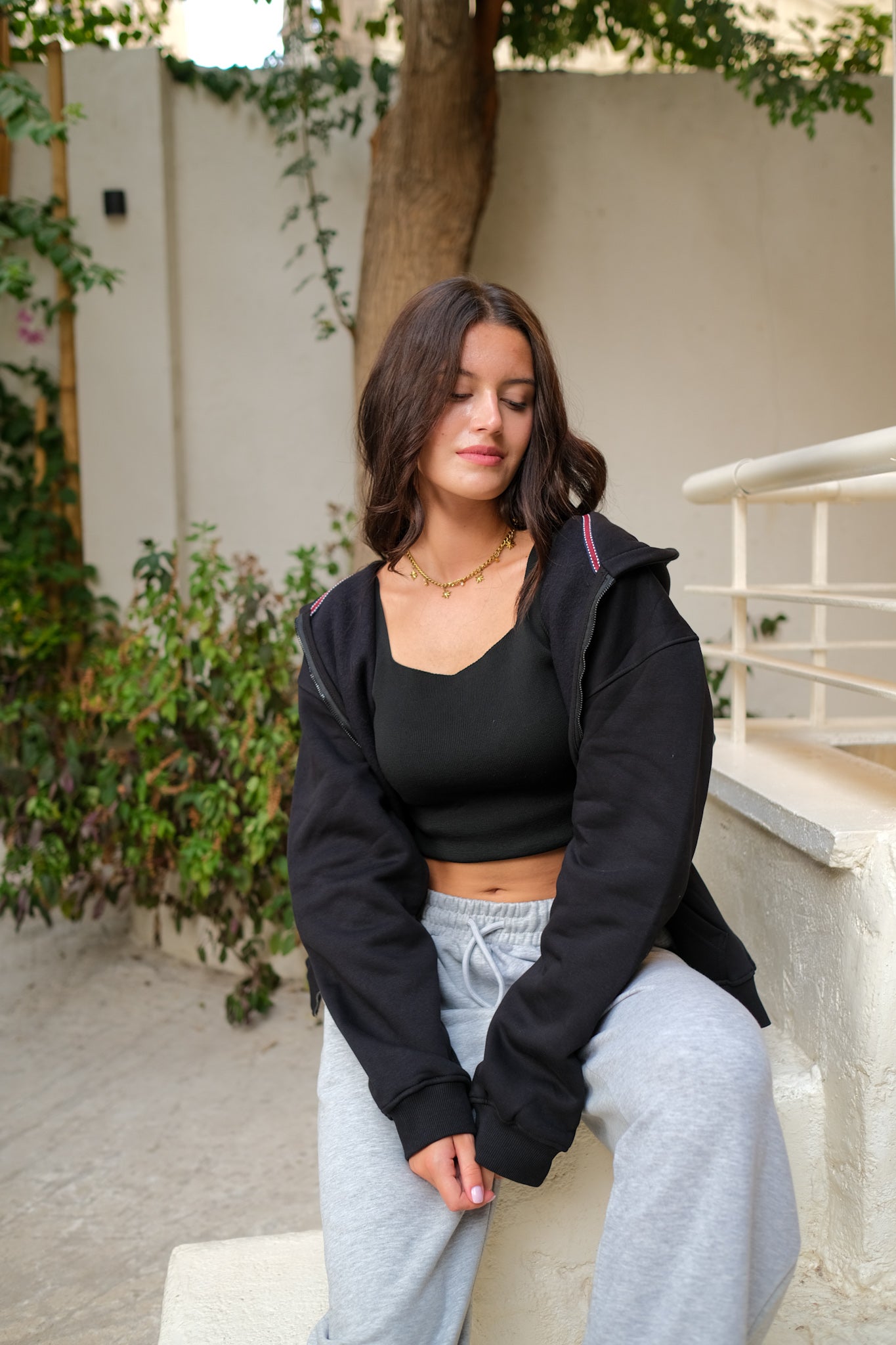 Zip-up Hoodies - Black