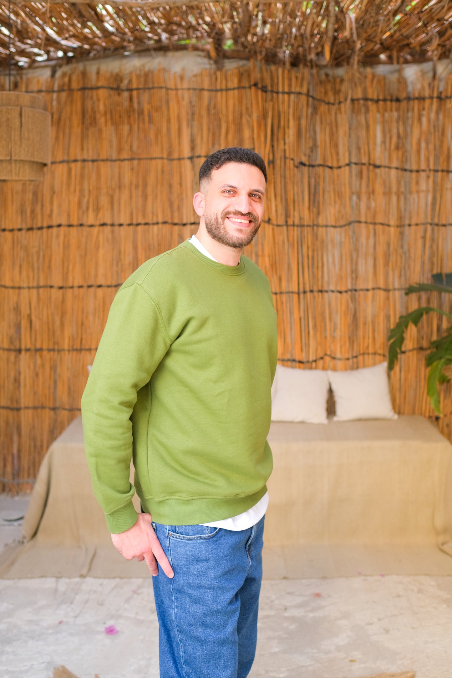 Oversized Sweatshirts - Olive