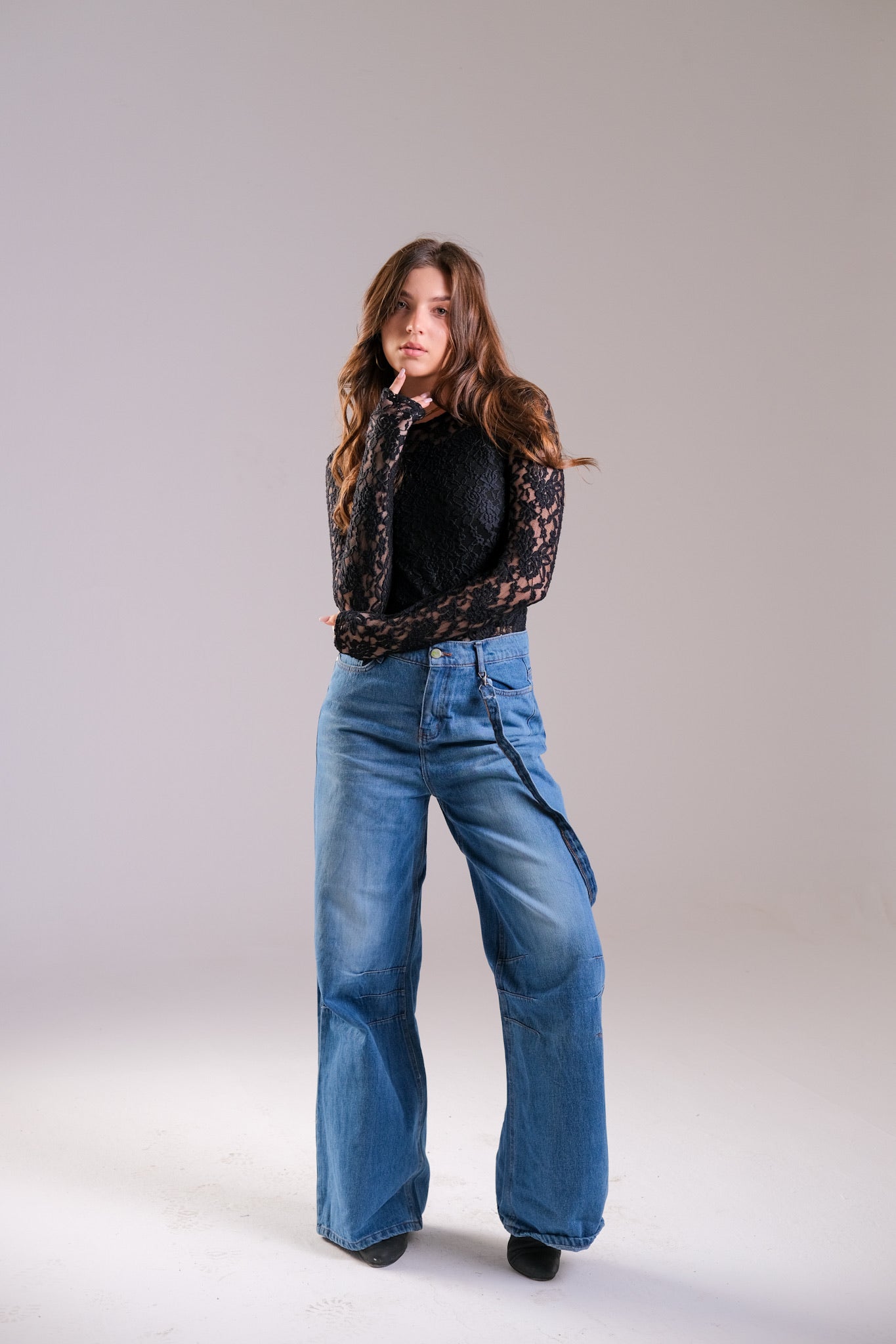 High Waist Wide Leg Denim