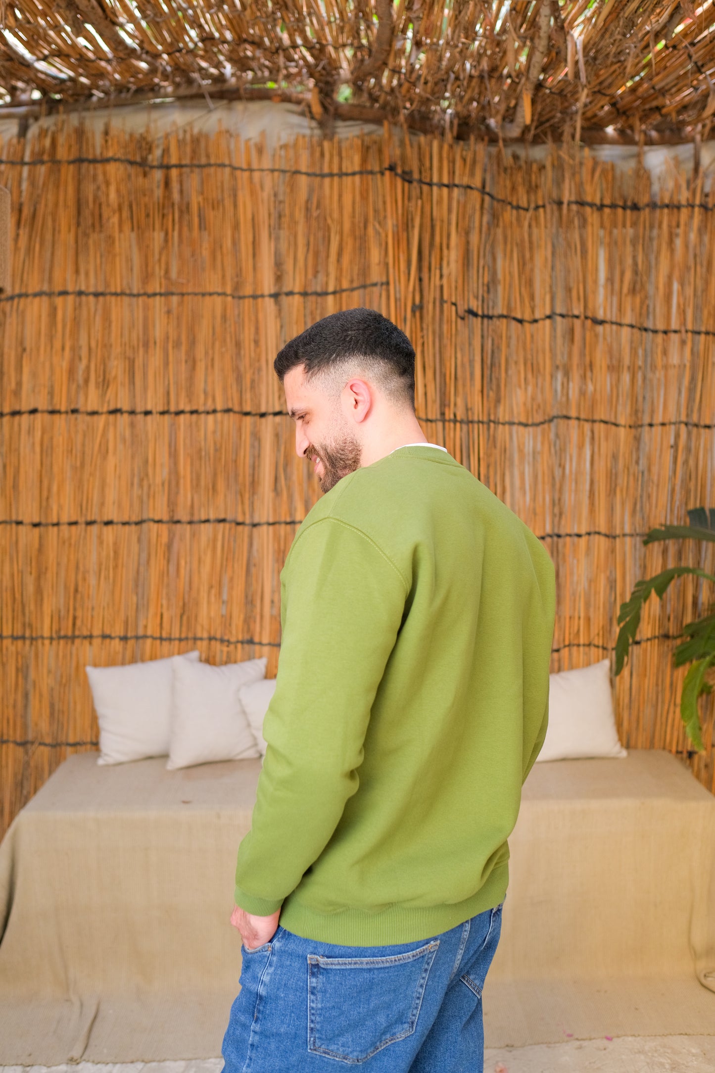 Oversized Sweatshirts - Olive