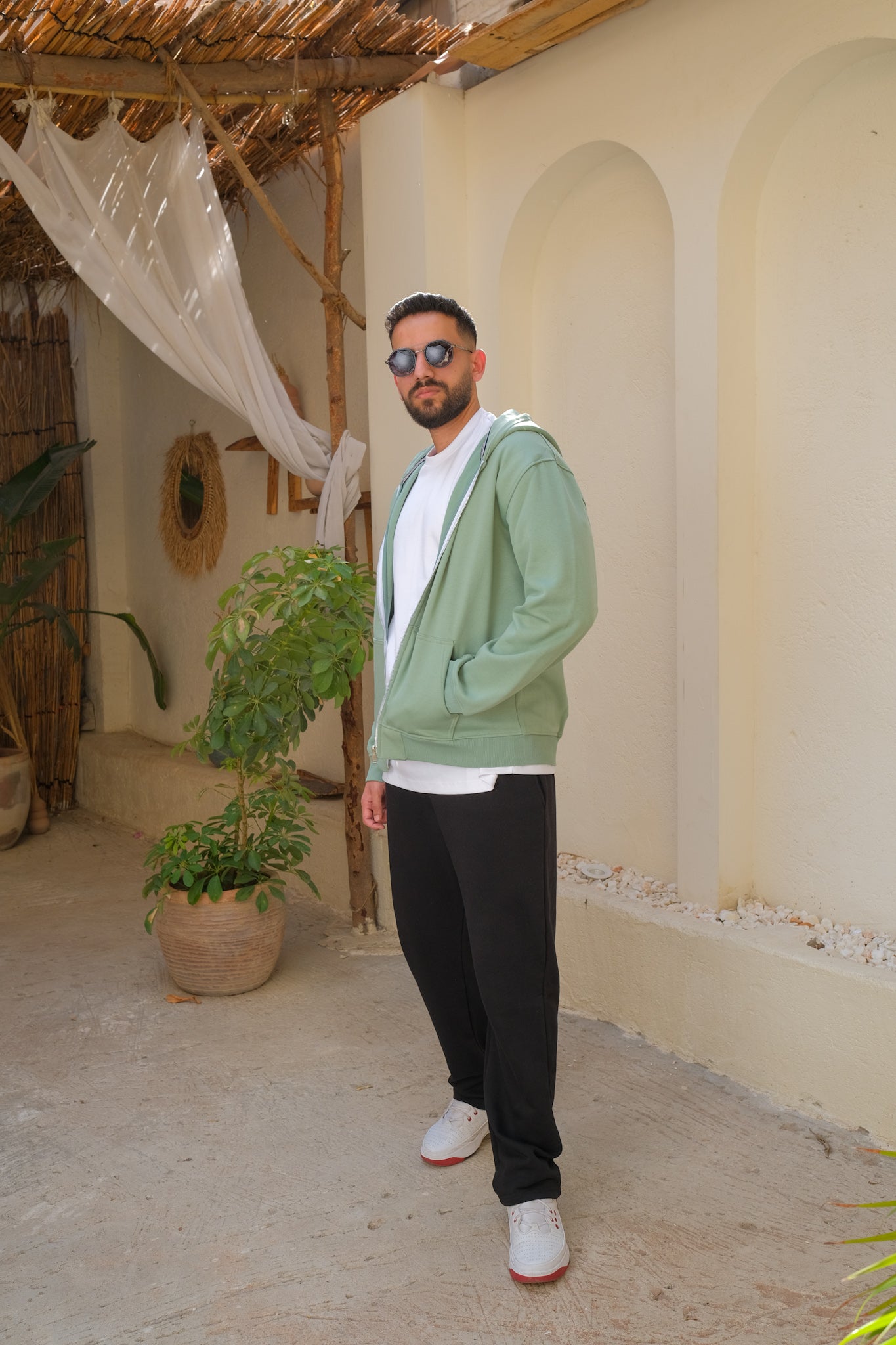 Zip-up Hoodies - Mint Green