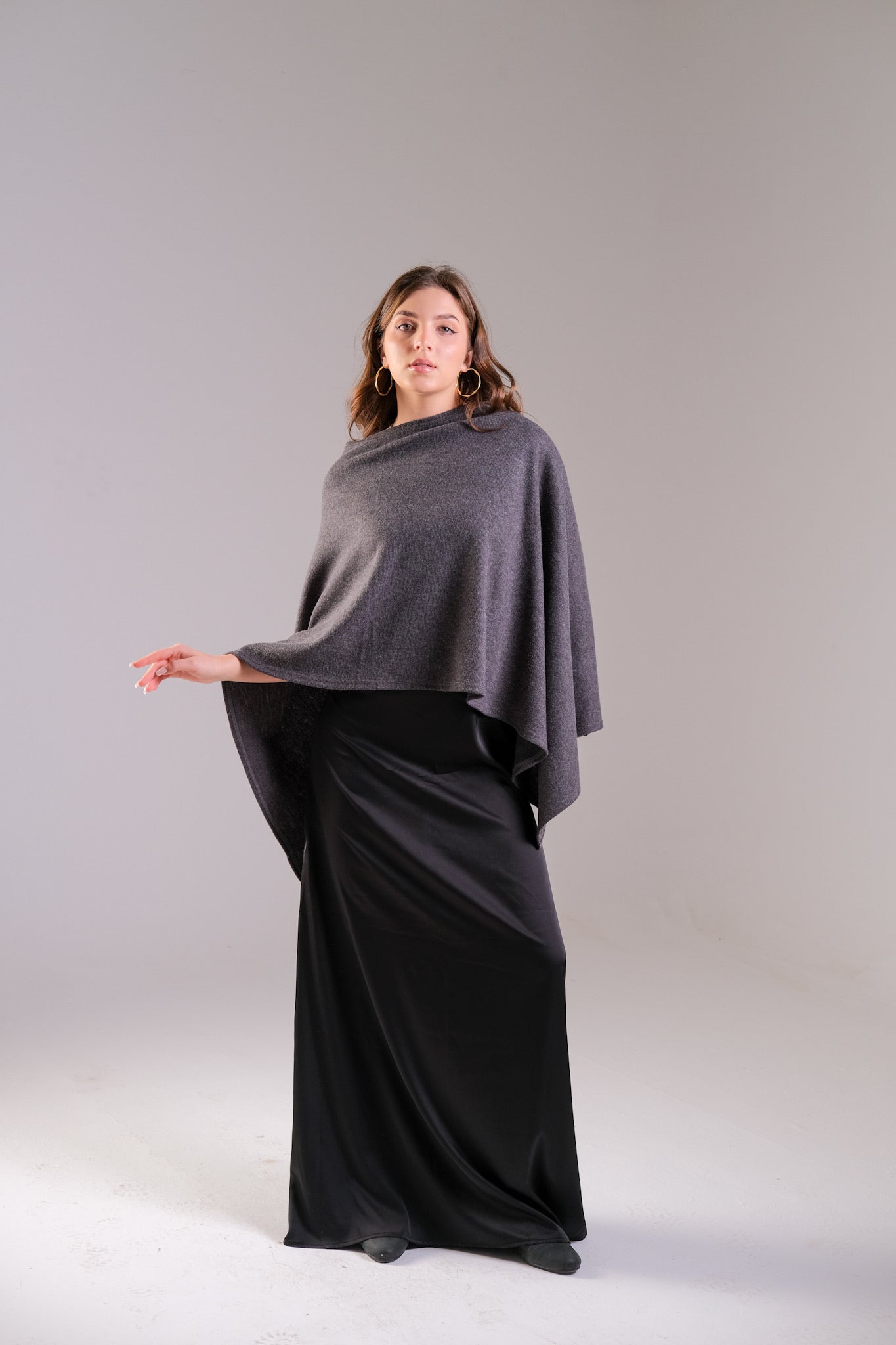 The Noir Liquid Satin Maxi