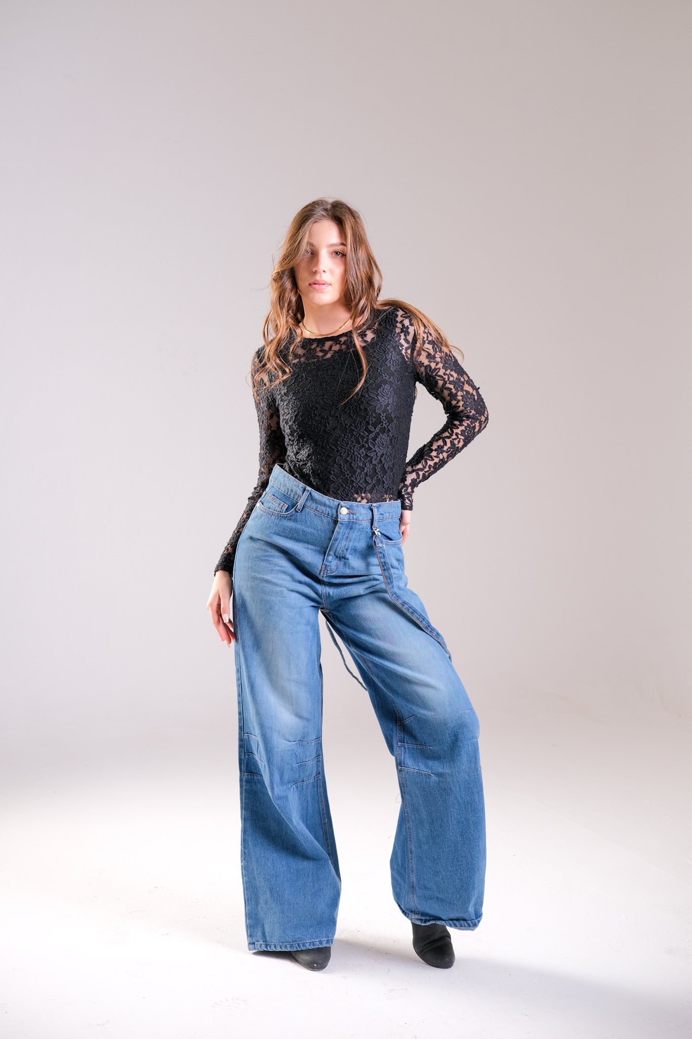 High Waist Wide Leg Denim
