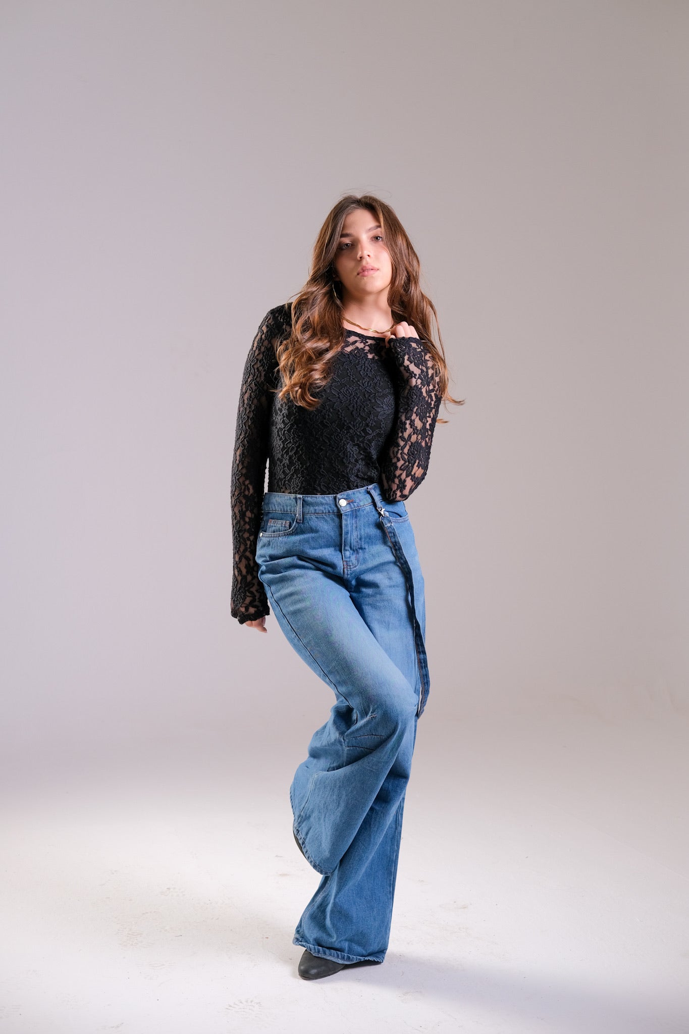 High Waist Wide Leg Denim