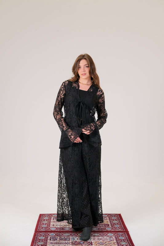 Romantic Longline Lace Kimono