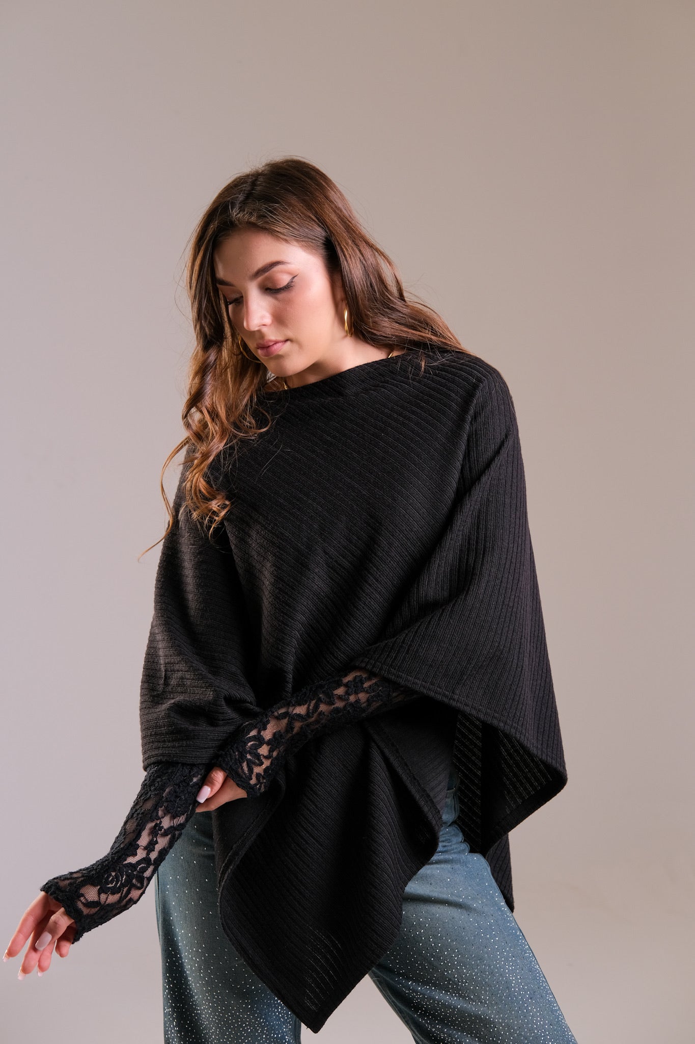 Poncho & Studded Denim | Save 10%