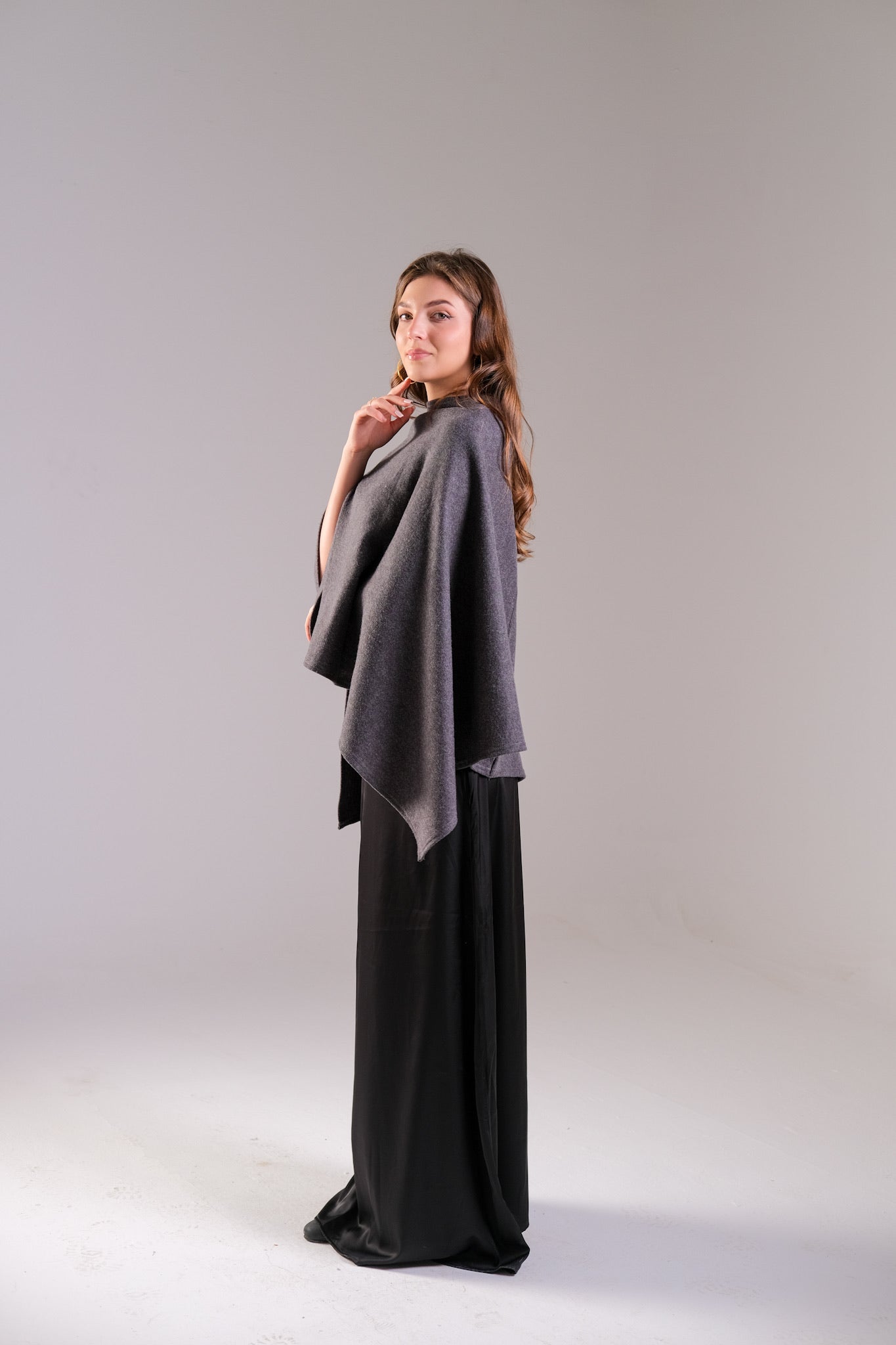 The Noir Liquid Satin Maxi