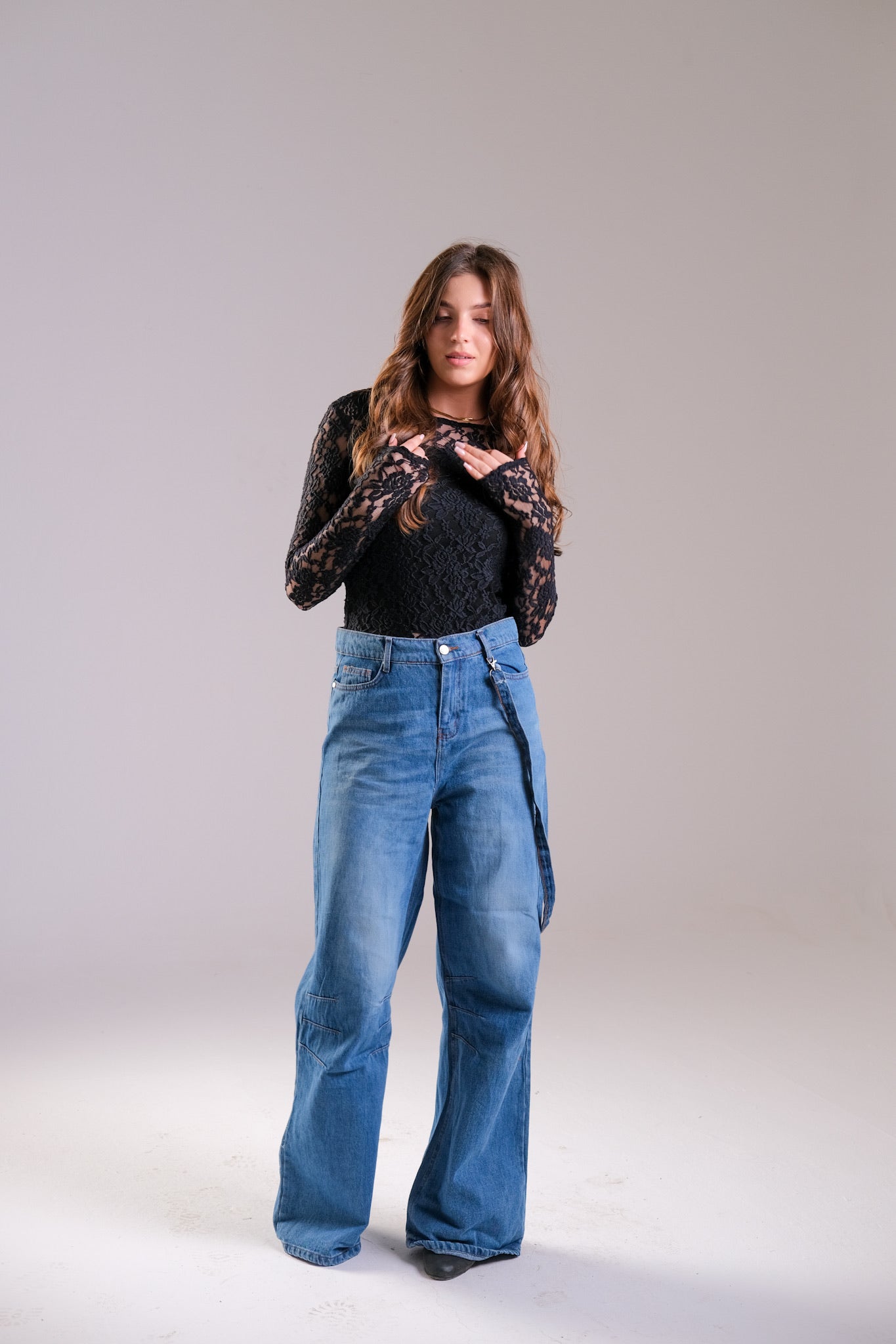 High Waist Wide Leg Denim