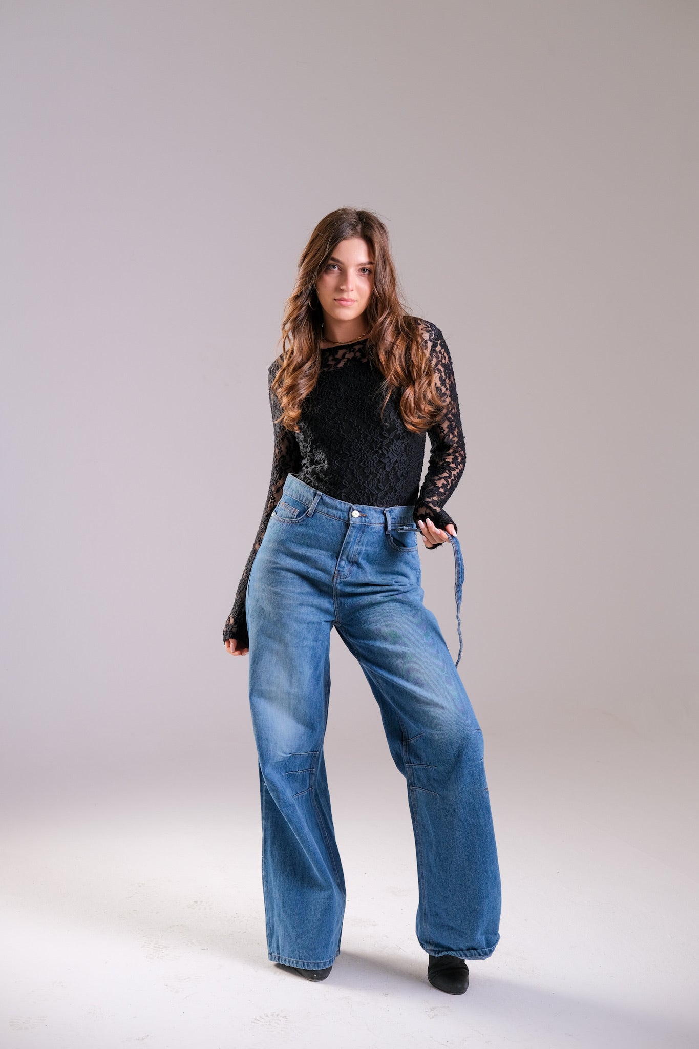 High Waist Wide Leg Denim