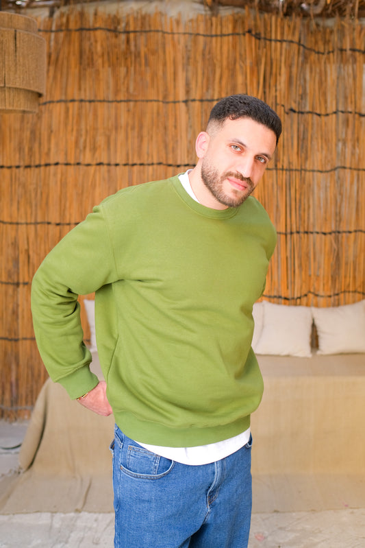 Oversized Sweatshirts - Olive